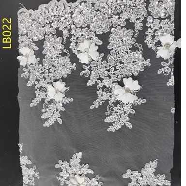 Lace de boda en 3D de oro hecho a mano