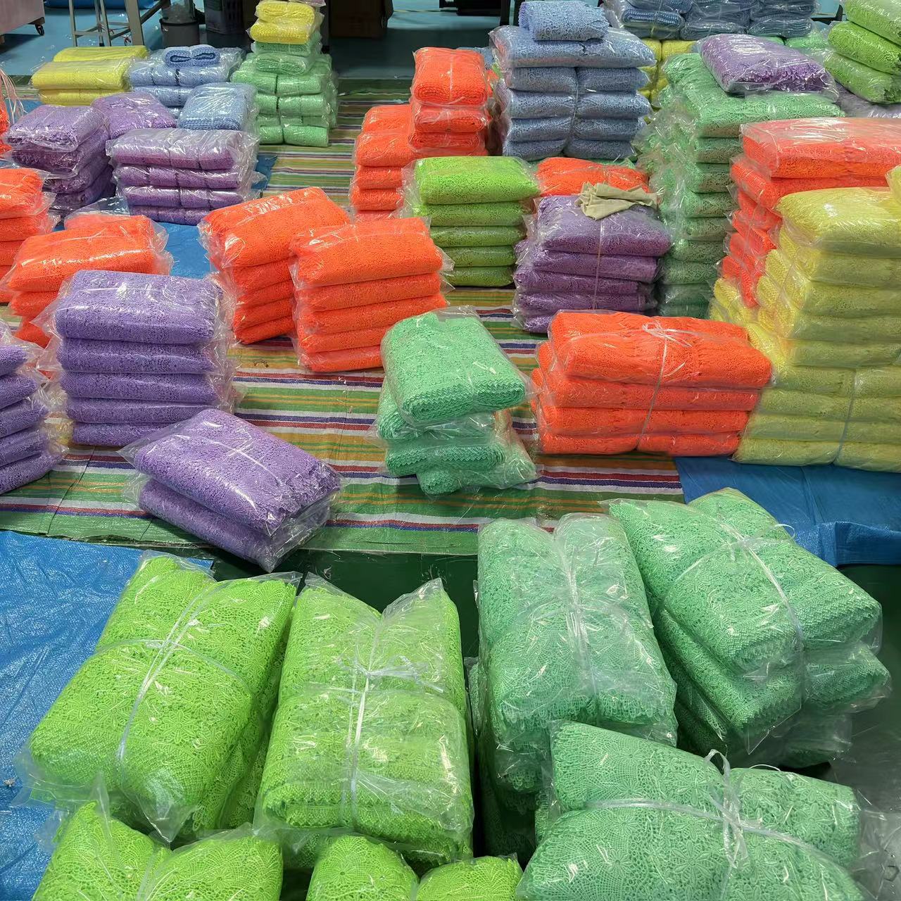 Custom Polyester Lace Narrow Embroidery Lace Trim Multi Color