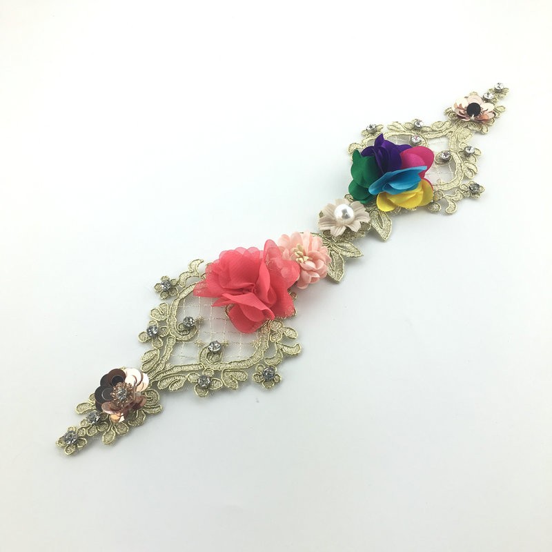 Classic Design Multi Colors Organza Lace Trim Embroidery Organza Lace Wholesale