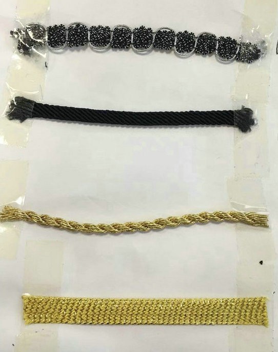 Clothing Accessories Gold and Silver Metallic Border Lace Trim Multicolor Sequin Gold Thread Metallic Lace Trim