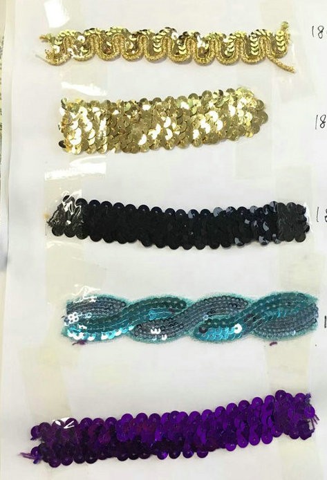 Clothing Accessories Gold and Silver Metallic Border Lace Trim Multicolor Sequin Gold Thread Metallic Lace Trim