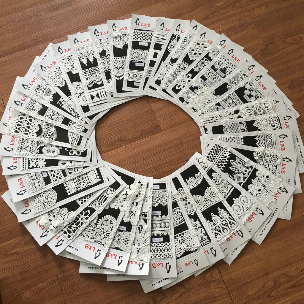 Wholesale Manufacturer Best Price Flower Lace Trim 100% Polyester Chemical Lace